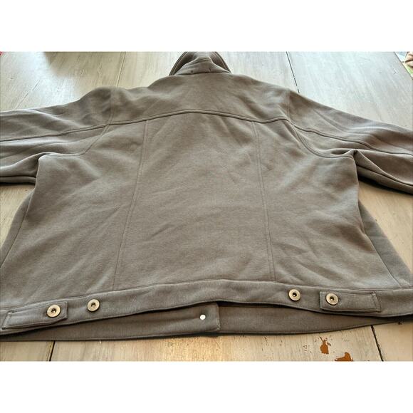 Torrid Gray Fleece Lined Trucker Shacket Jacket Button Up Sz 4x - Picture 10 of 13